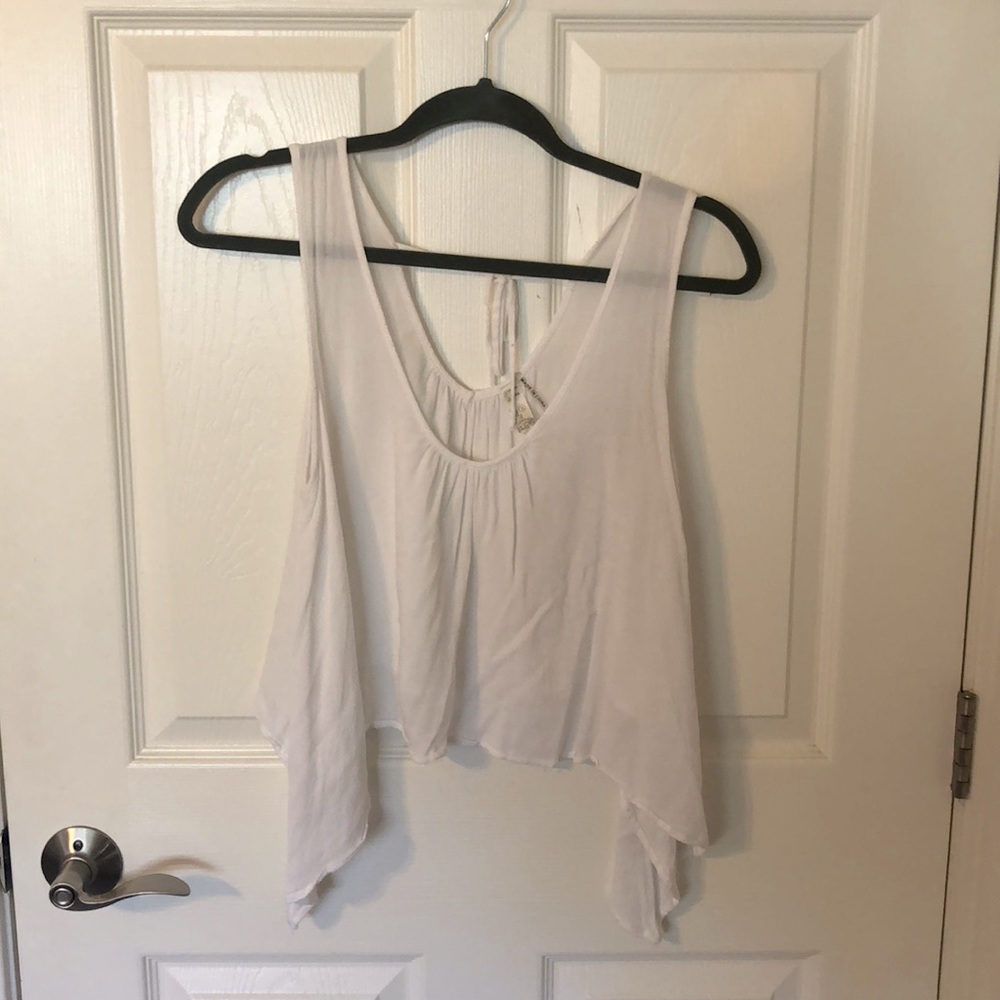 White Flowy Crop Top